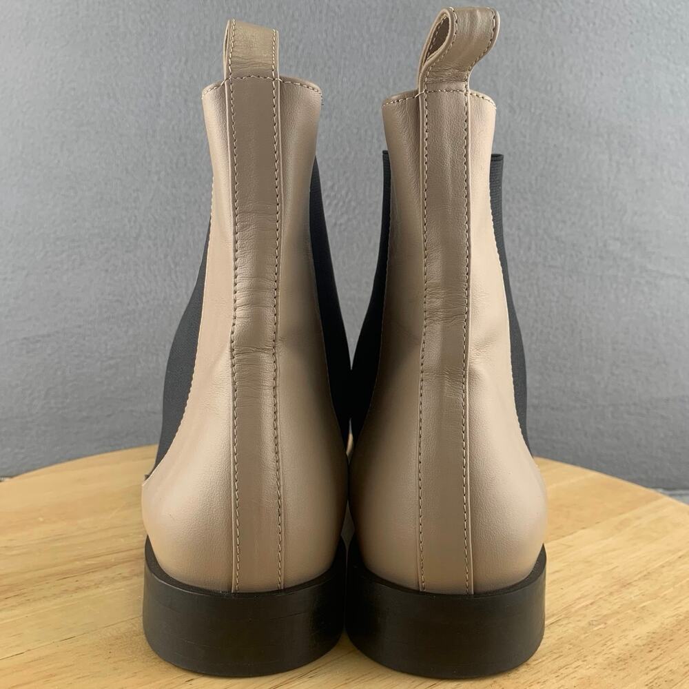 Everlane The Italian Leather Square Toe Chelsea Boot Cream Women’s Size 9.5 US - Picture 4 of 8